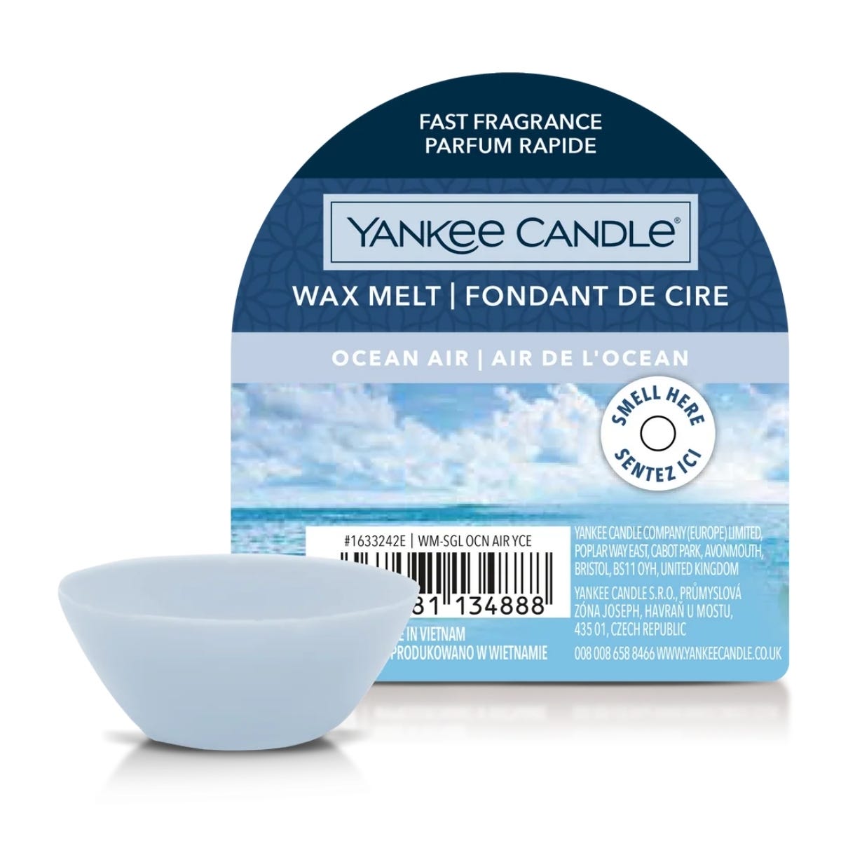 Yankee Candle Waxmelt Signature Ocean Air Blauw 7.3 x 6.7 x 2.9 cm
