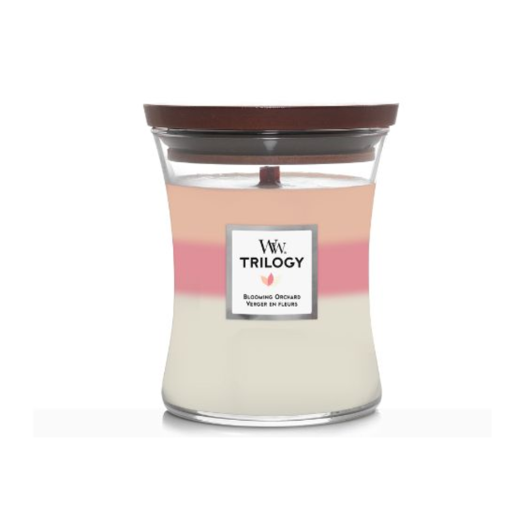 WoodWick Trilogy Blooming Orchard Medium Candle