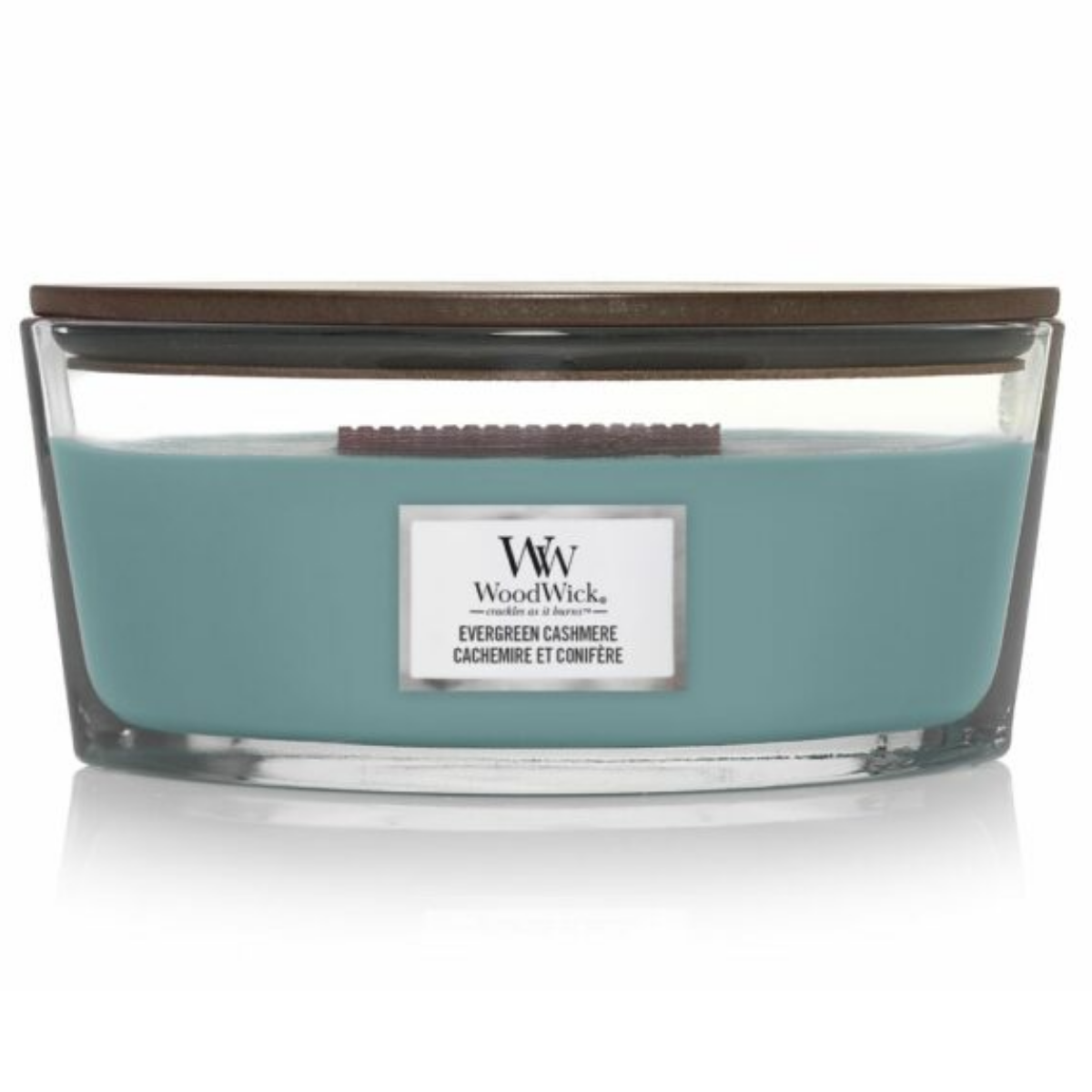 Woodwick Geurkaars Evergreen Cashmere Ellipse