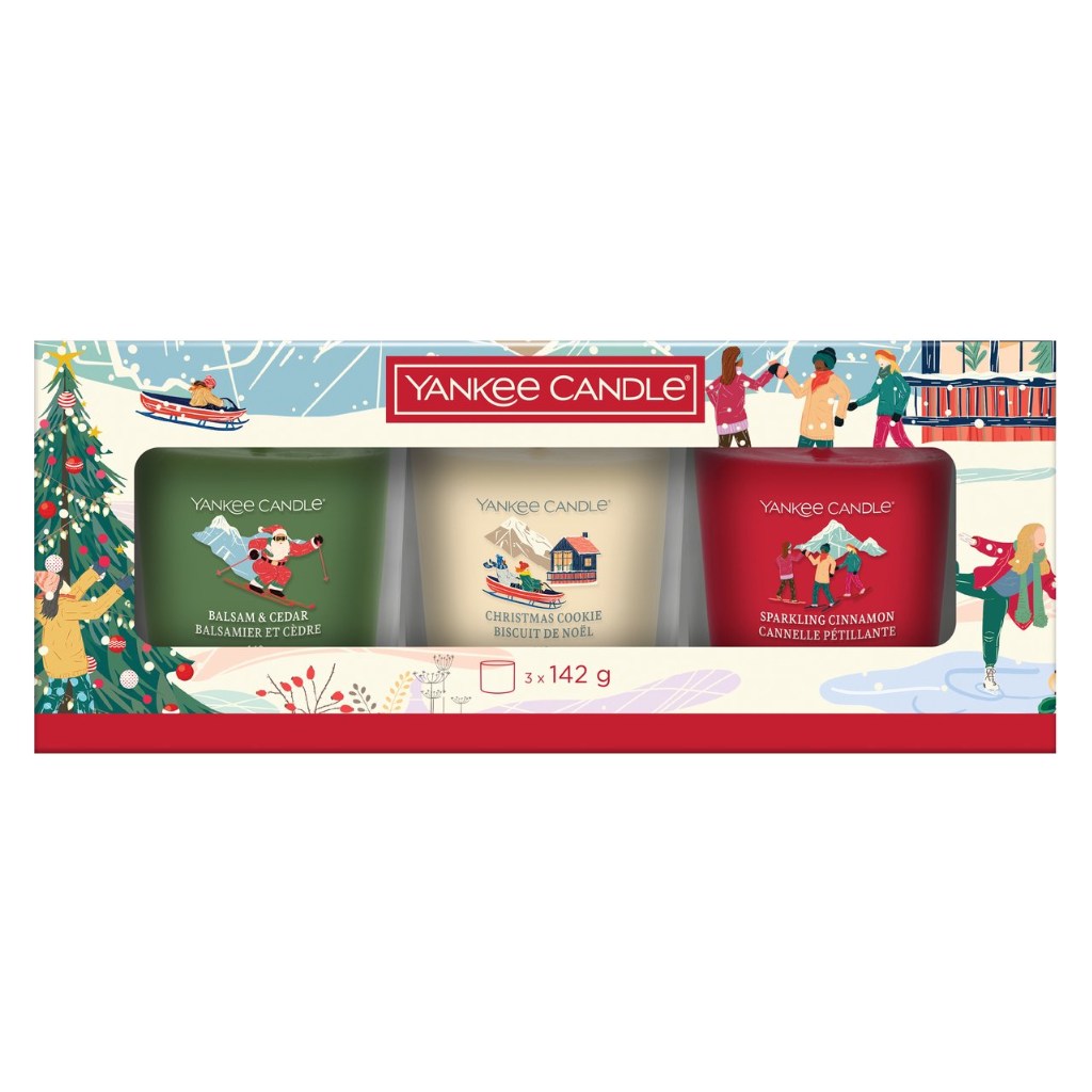Yankee Candle Apris Ski - 3 filled votive 3 Tumbler kaarsen set