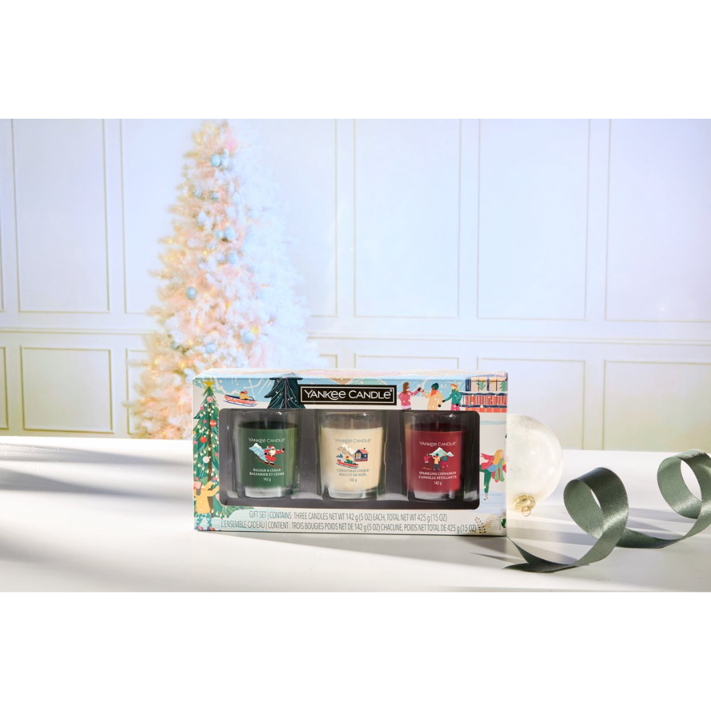 Yankee Candle Apris Ski - 3 filled votive 3 Tumbler kaarsen set