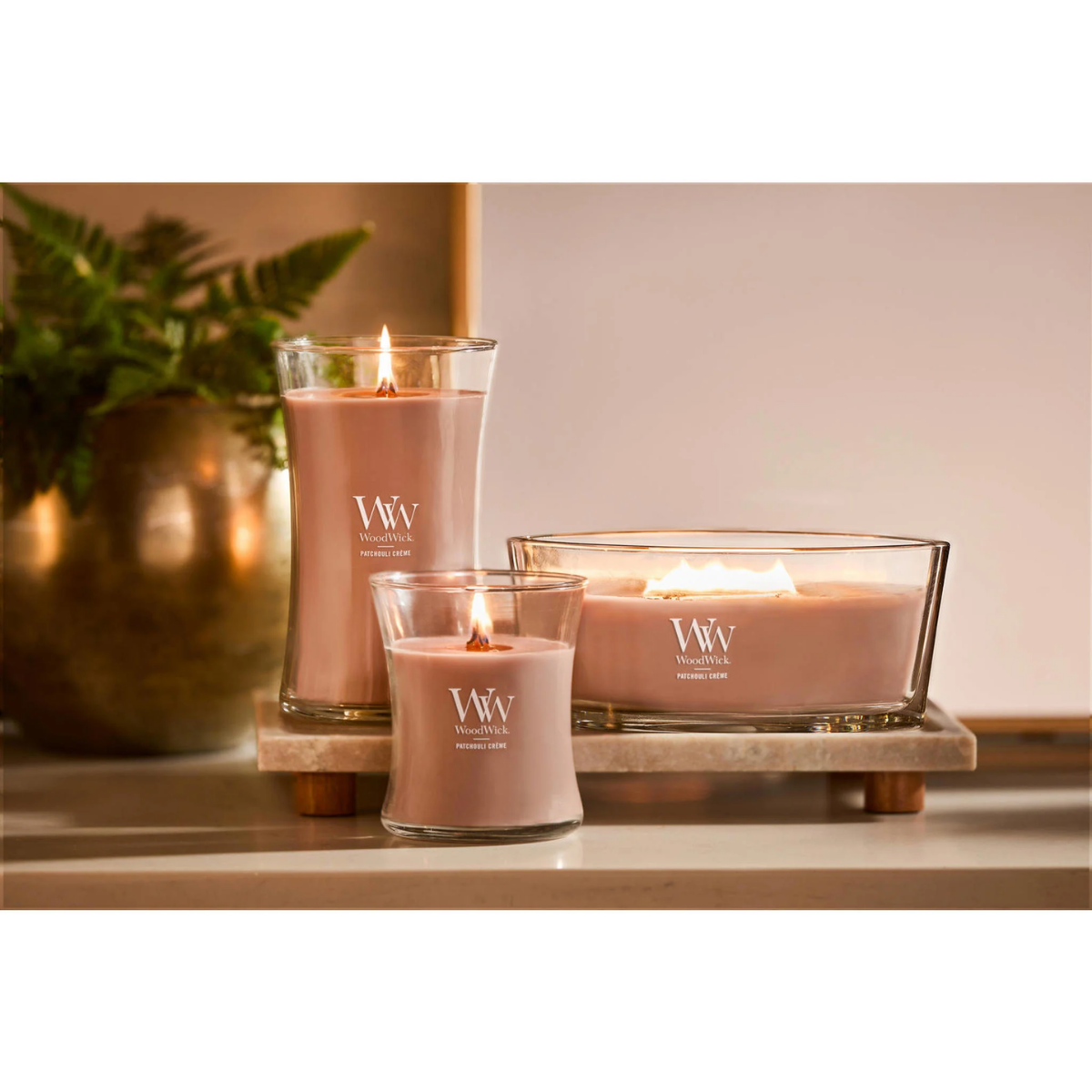 Woodwick Geurkaars Patchouli Créme Ellipse