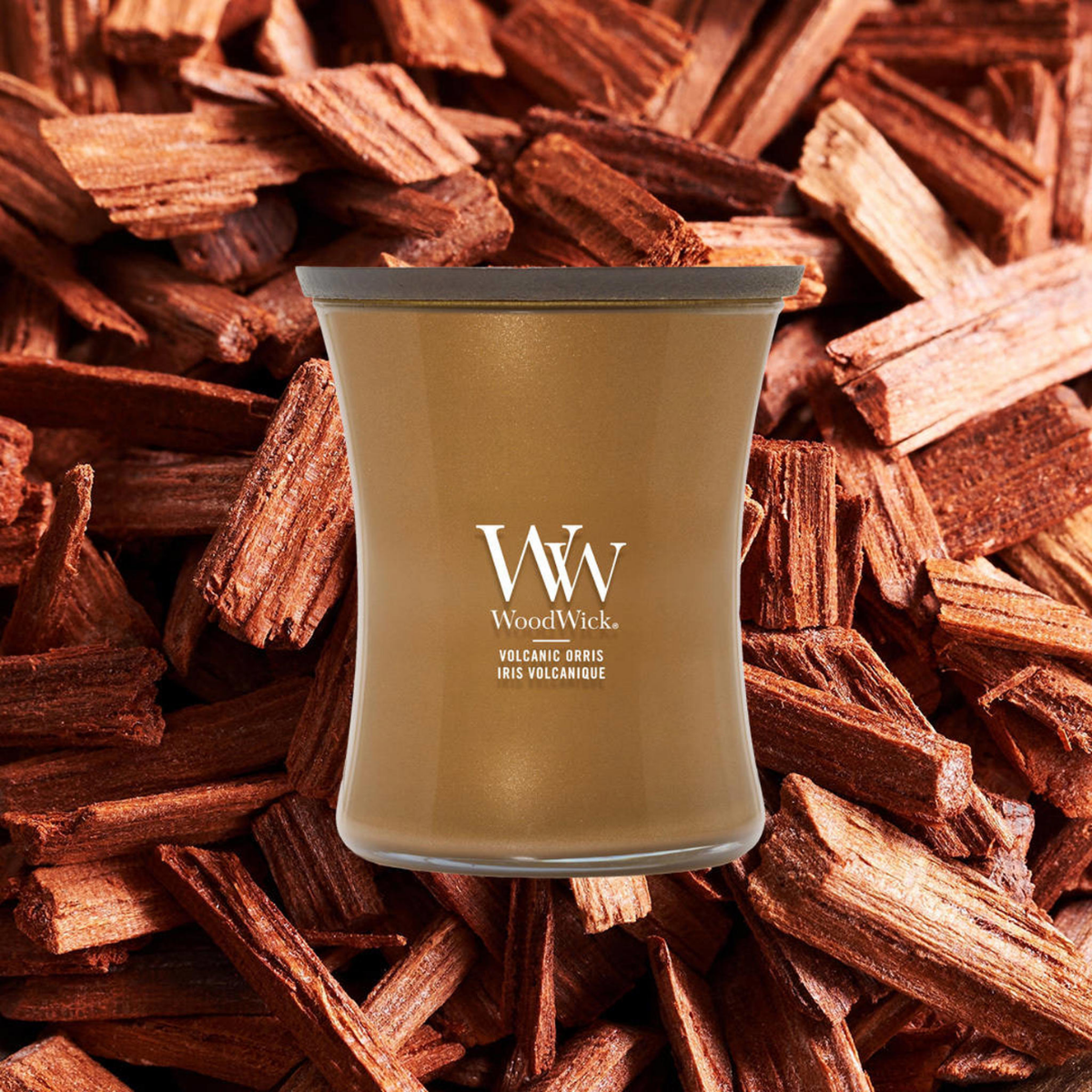 Woodwick Geurkaars Volcanic Orris Medium