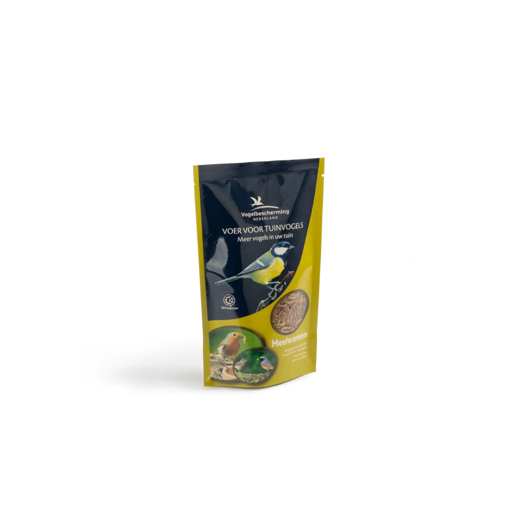 Vogelbescherming Nederland meelwormen in pouche 100 gram