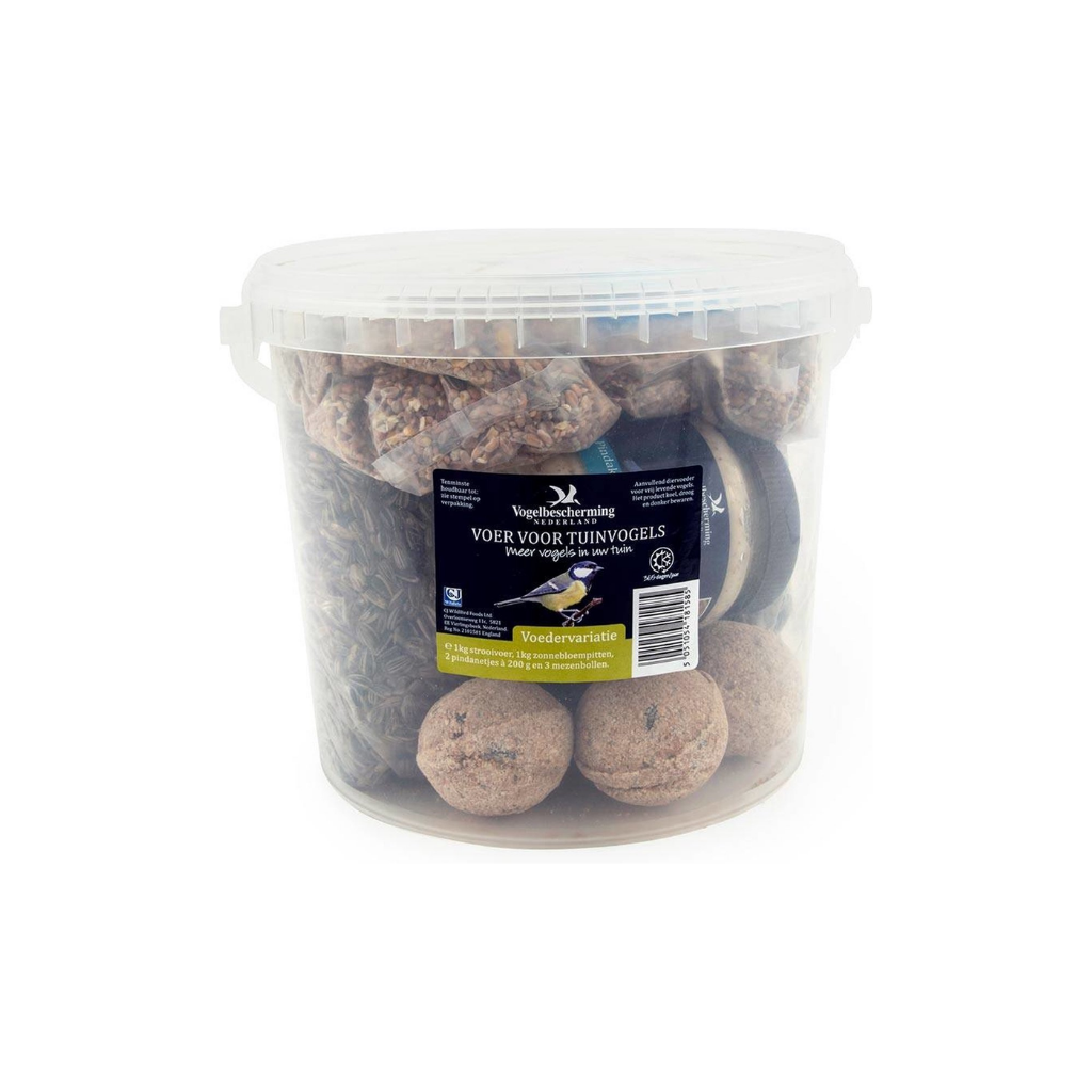 Vogelbescherming Nederland Voedervariatie emmer