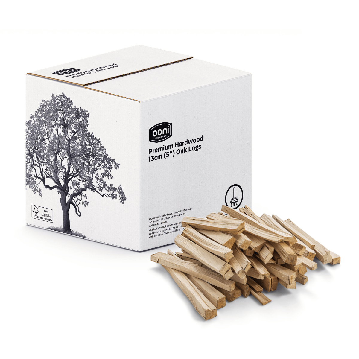 Ooni Stookhout Eiken Stammetjes 13 cm 8 kg
