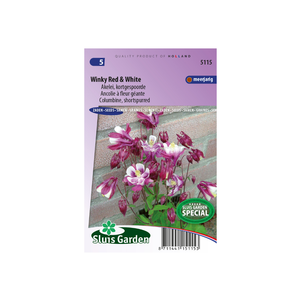 Aquilegia vulgaris Winky Red/White