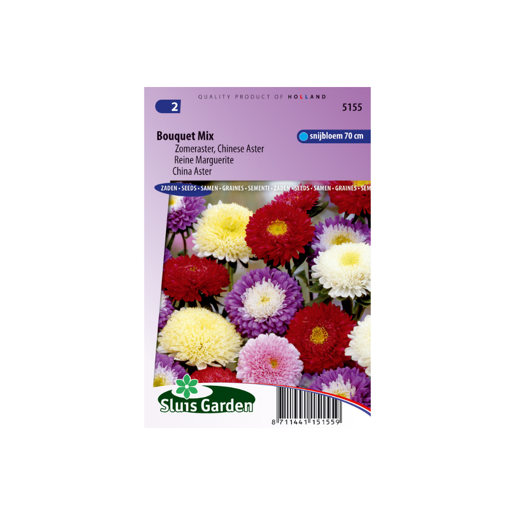 Callistephus Bouquet Type Powderpuff