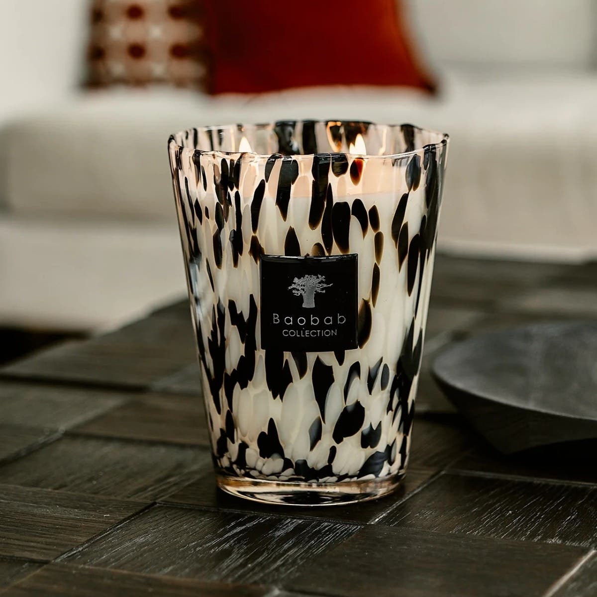 Baobab Geurkaars Pearls Black Max 16