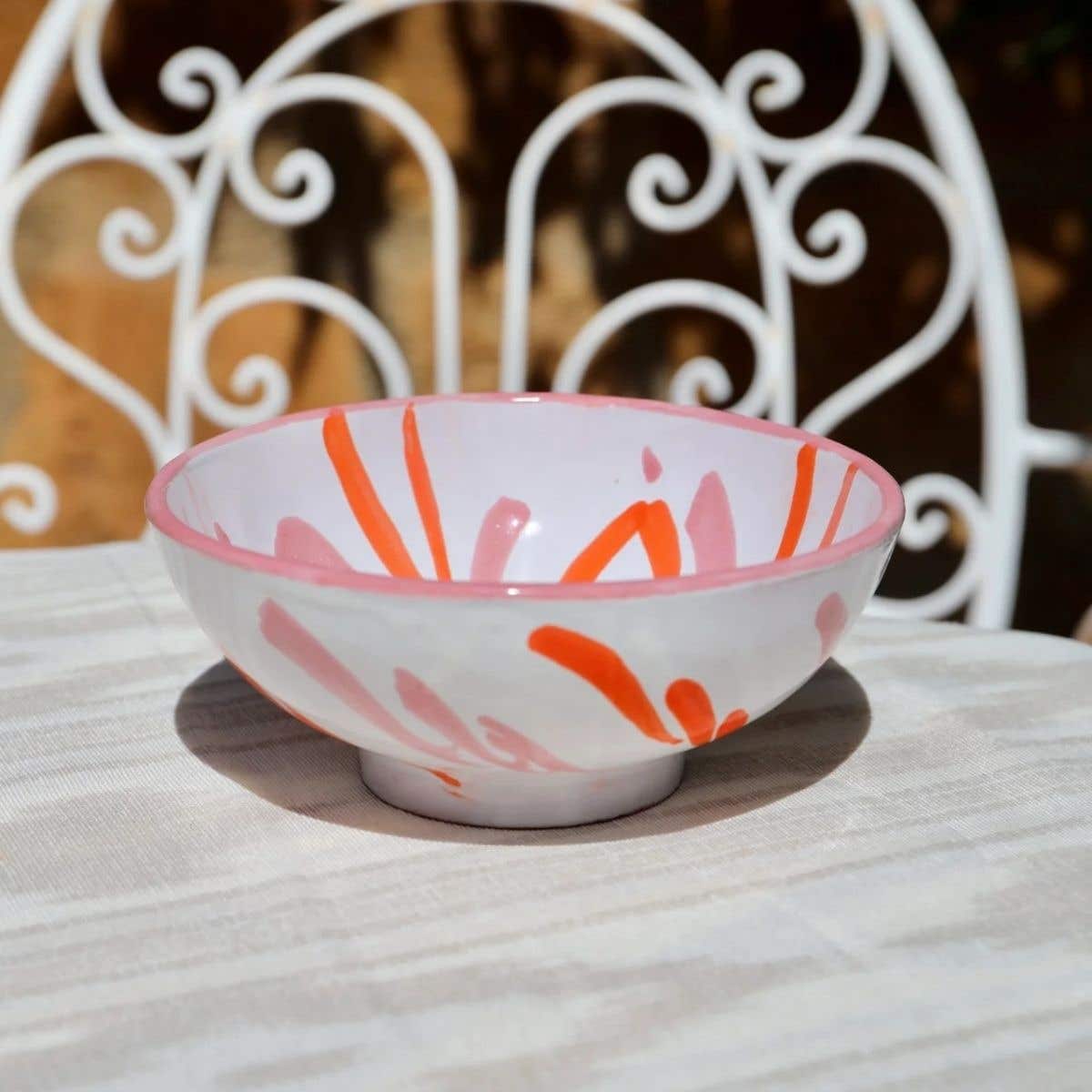 Lenta Living Ontbijtkom PXLL Roze Oranje 14 x 6 cm