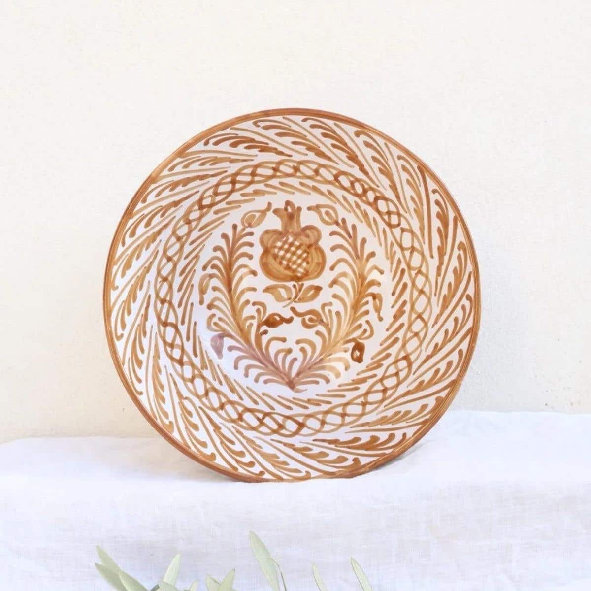 Lenta Living Schaal Groot Carame Pomegranate 30 cm