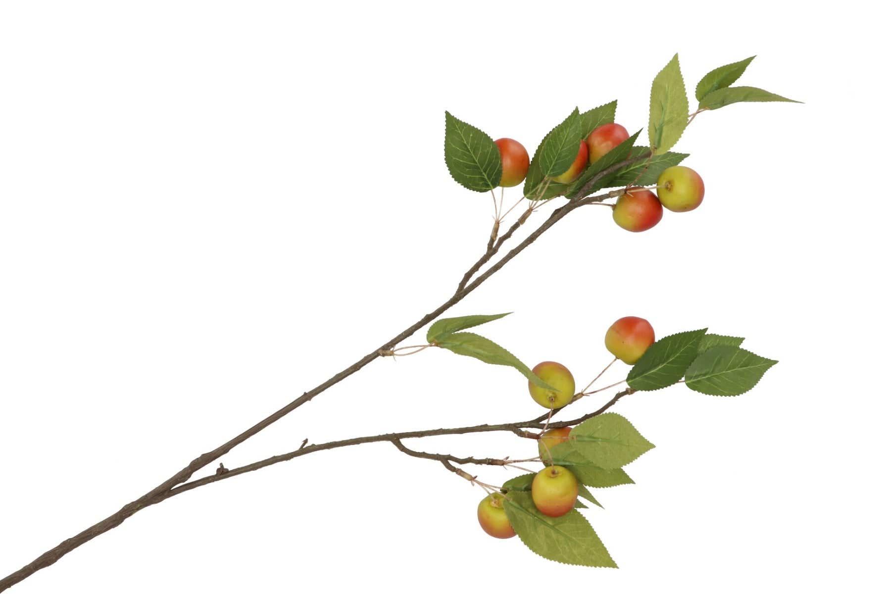 Kunsttak zijde Apple Plum Claude Red Green 76 cm