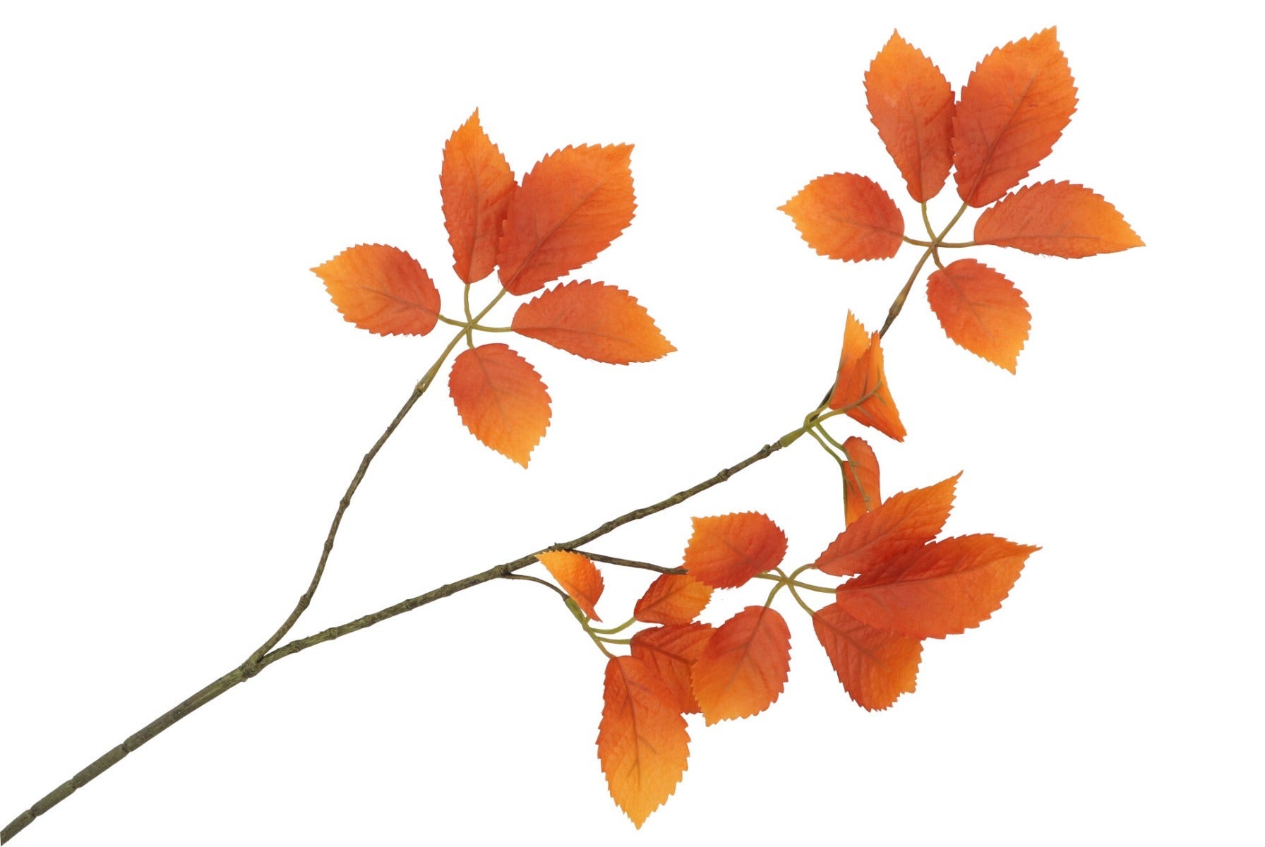 Kunstbloem zijde Leaf Elder Orange 81 cm