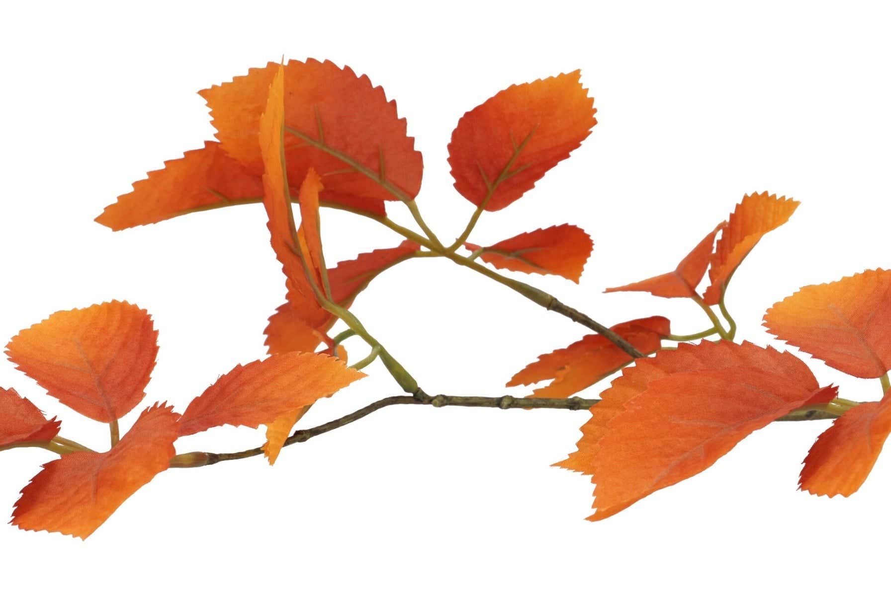 Kunstbloem zijde Leaf Elder Orange 81 cm
