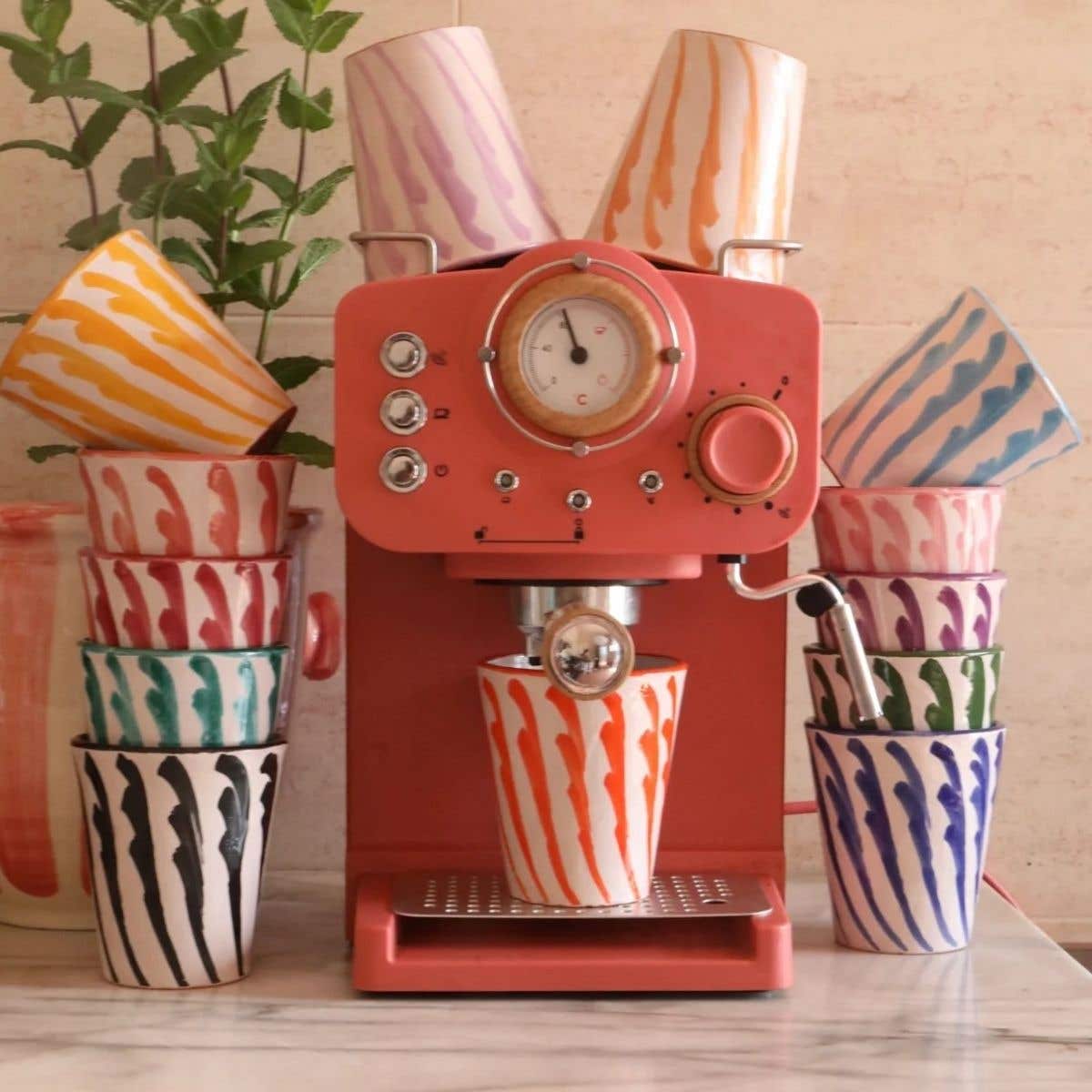 Lenta Living Mok Strepen Coral 0.25 L
