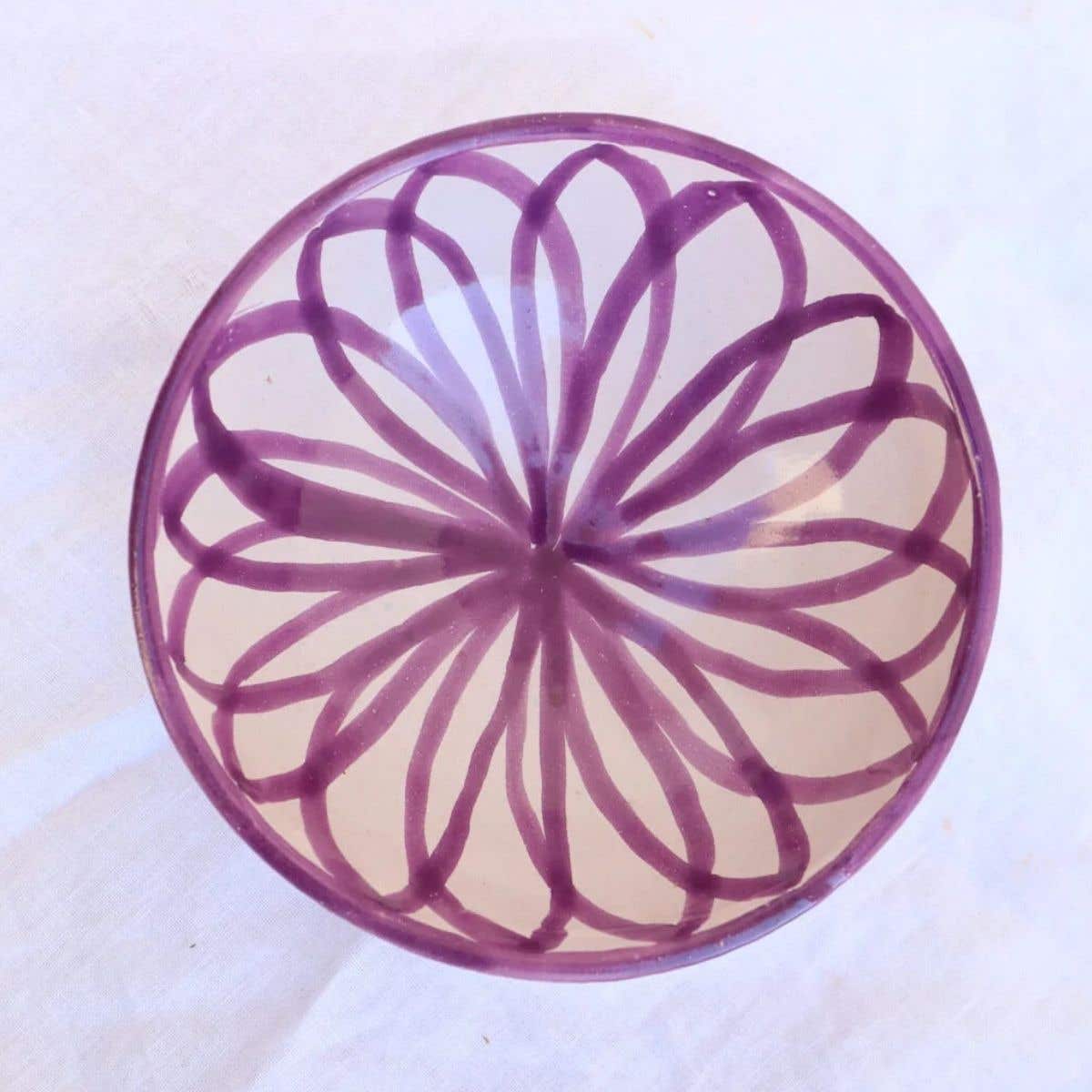 Lenta Living Ontbijtkom Flor Paars 14 cm