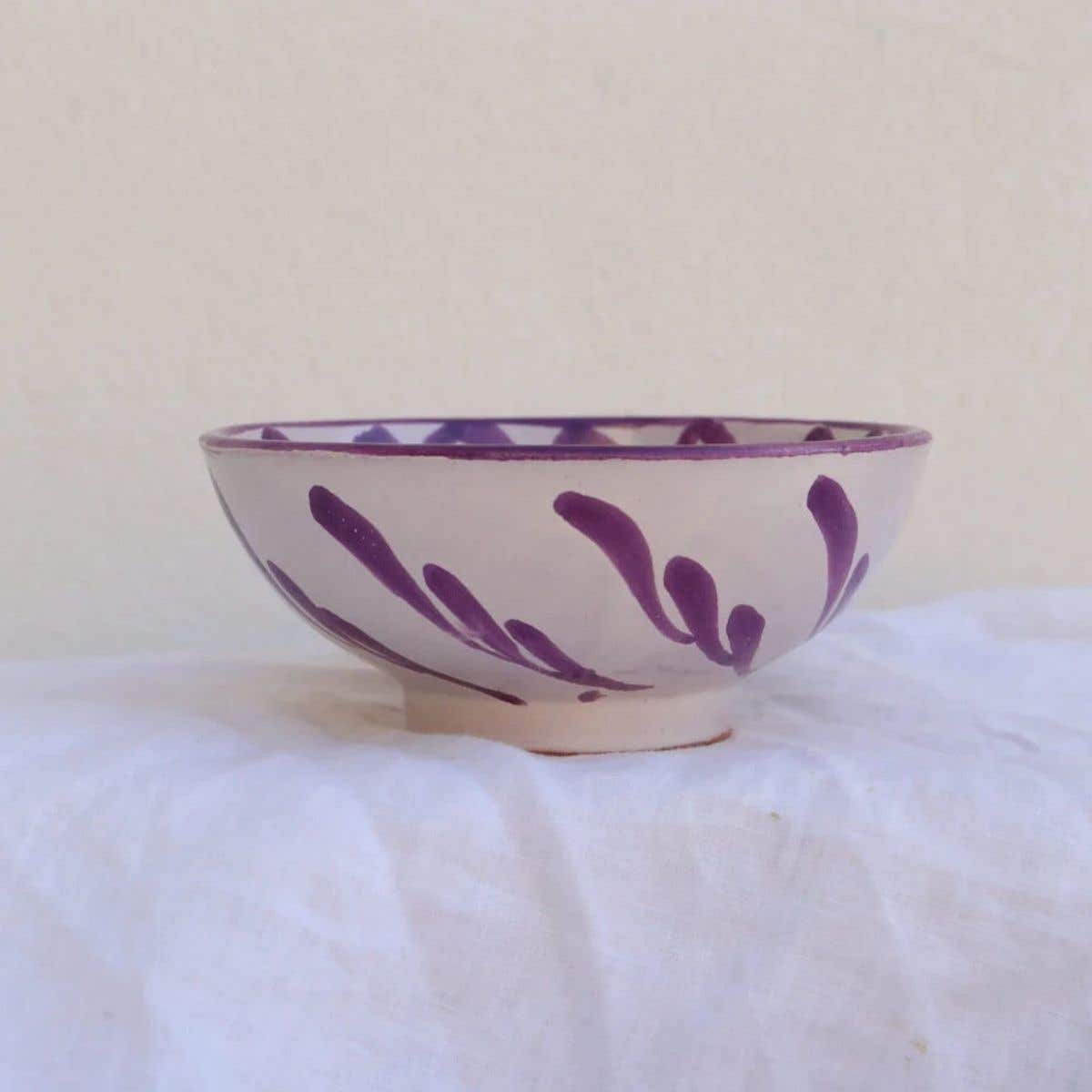 Lenta Living Ontbijtkom Flor Paars 14 cm