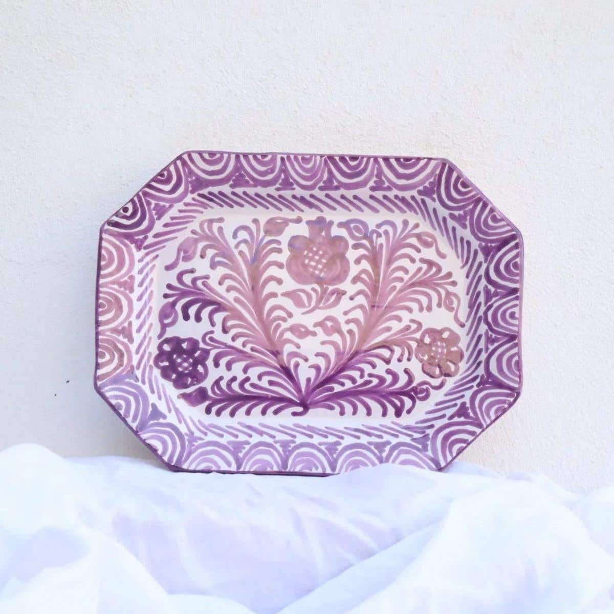 Lenta Living Serveerschaal Granada Pomegranate Paars 33 x 25 x 4 cm