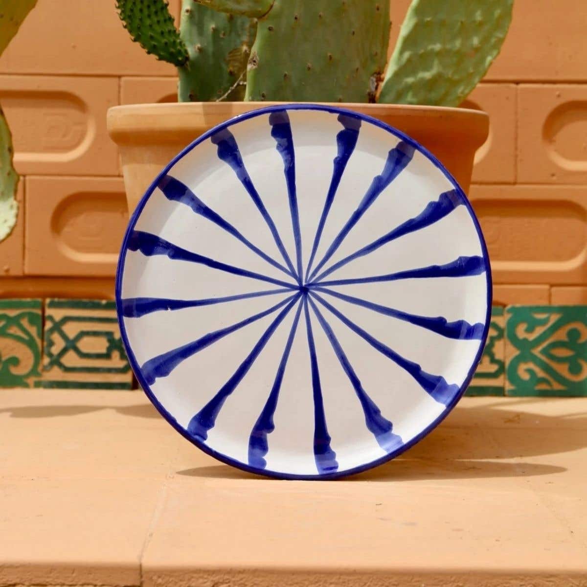 Lenta Living Dinerbord Granada Streep Azul 28 cm