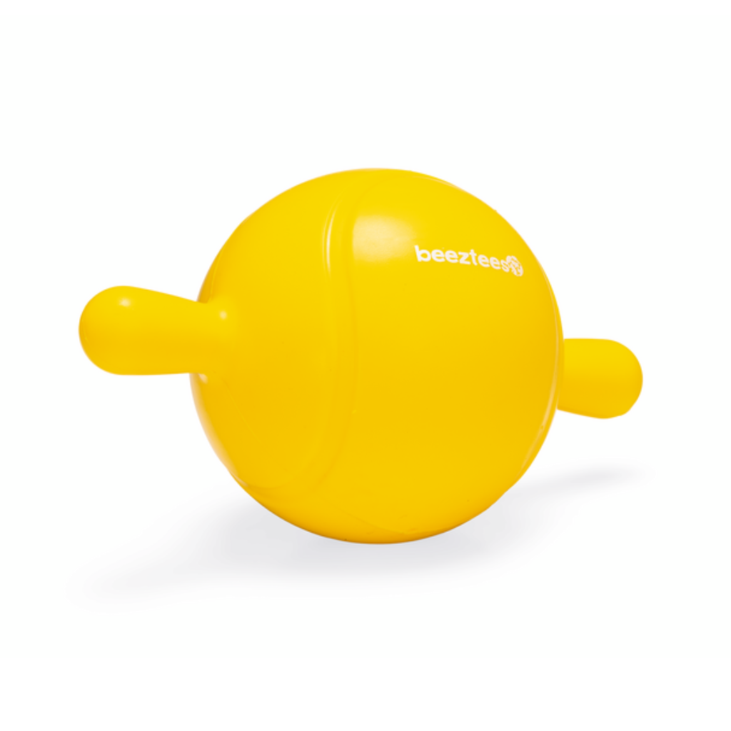 Beeztees Apporteerbal honden speelgoed geel 21.5 x 12 x 12 cm