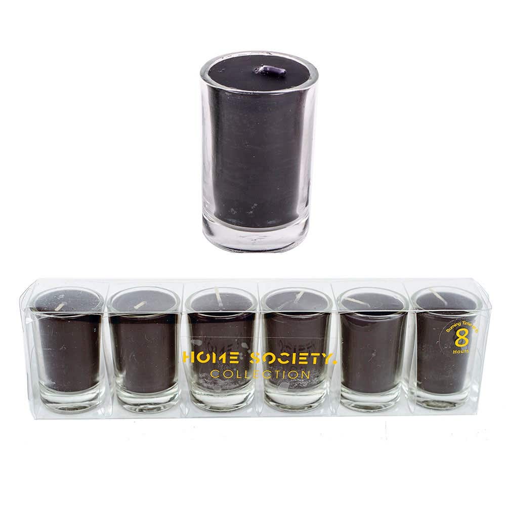 Home Society Minikaarsjes Votive zwart 6 stuks