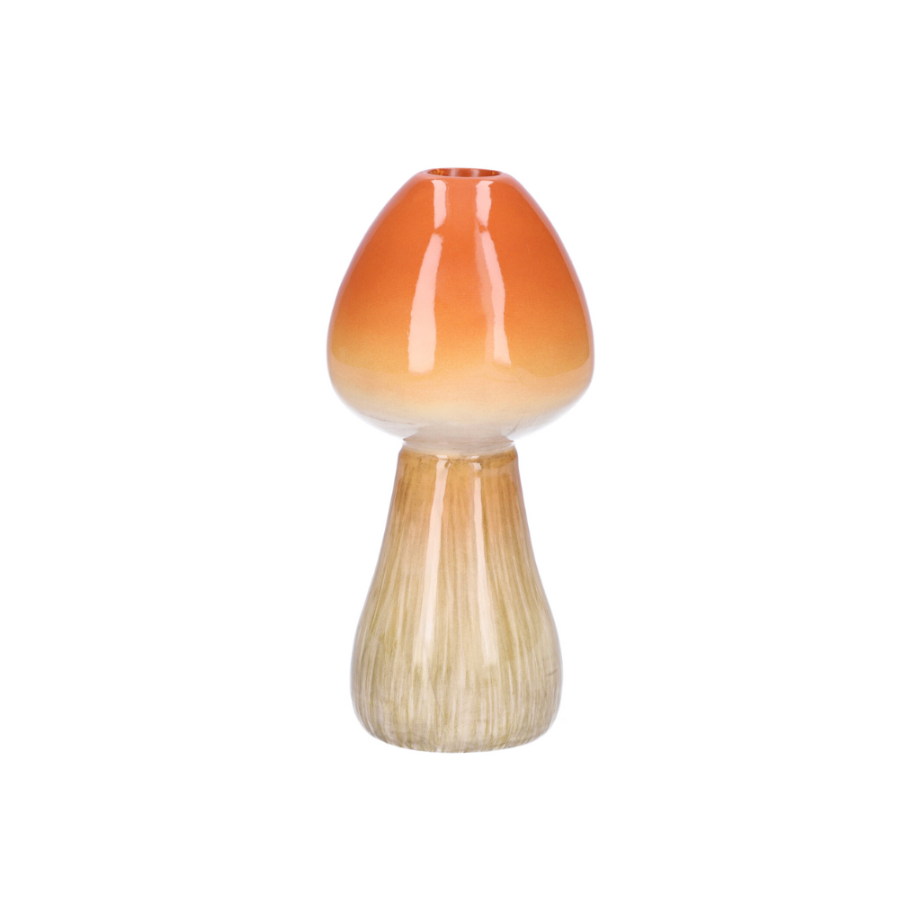 Paddenstoel Morel oranje 16 cm