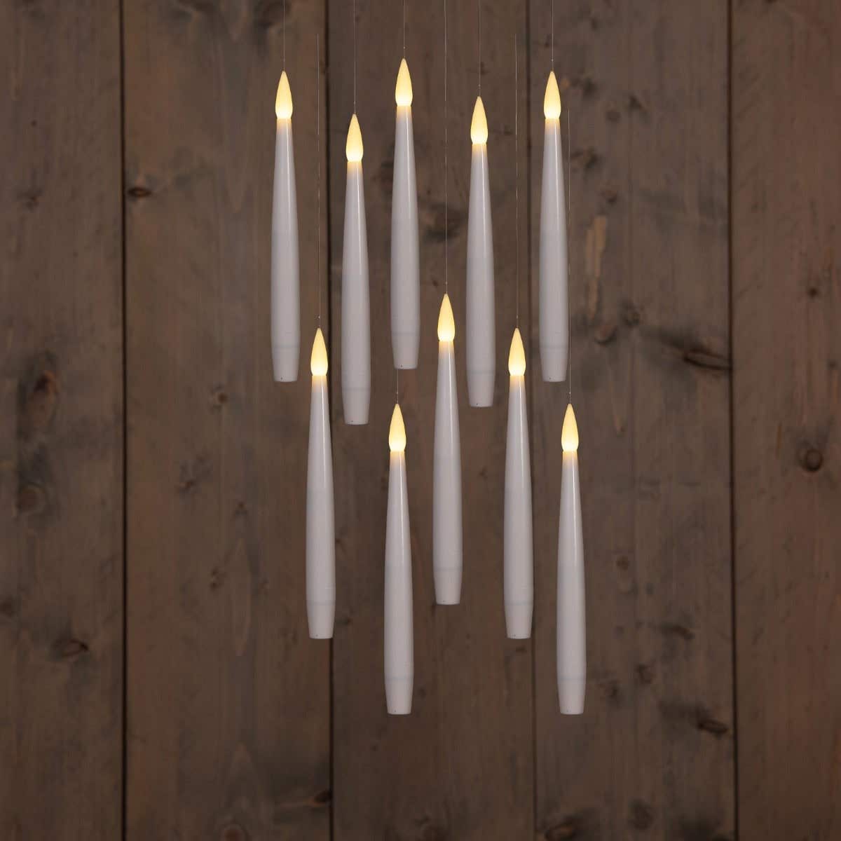 Anna's Collection LED dinerkaars zwevend wit 10 stuks 2 x 15 cm