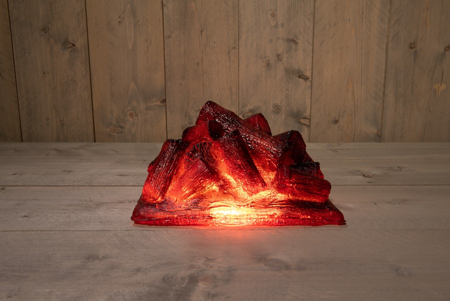 Kampvuur LED zwart met timer 29 x 18 x 14 cm