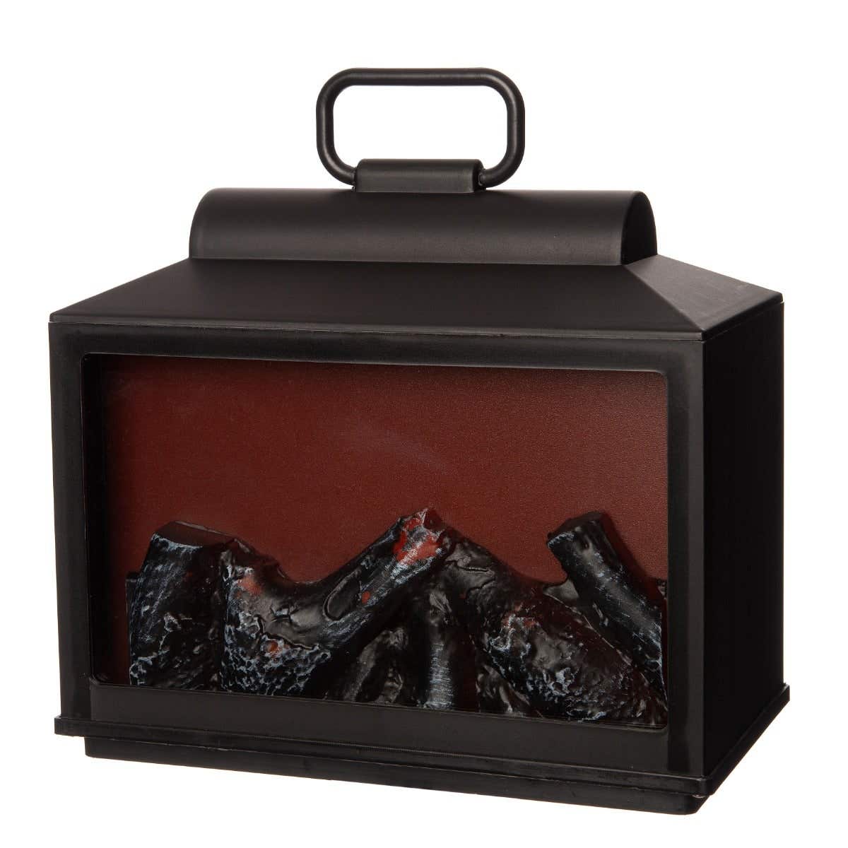 Haard Zwart LED met timer 18 x 9 x 16 cm