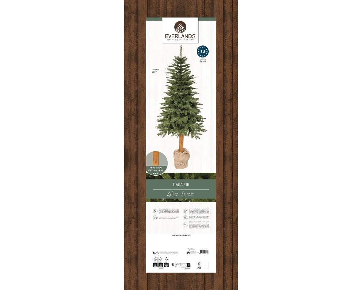Everlands Kunstkerstboom Groen Tiaga 210 cm