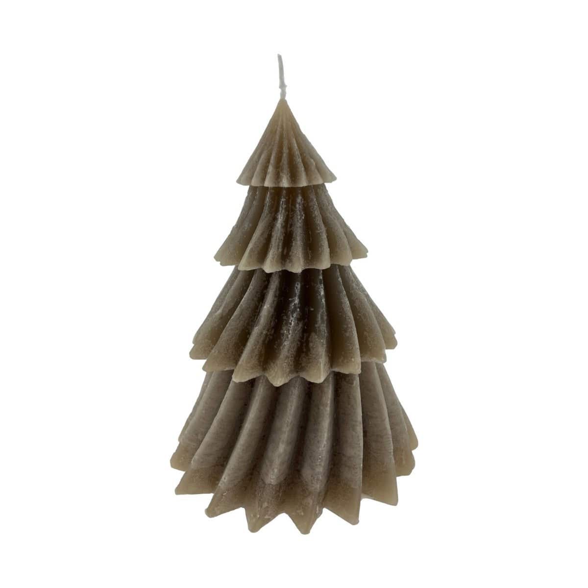 Home Society Kerstboomkaars Windy L Taupe 17 cm