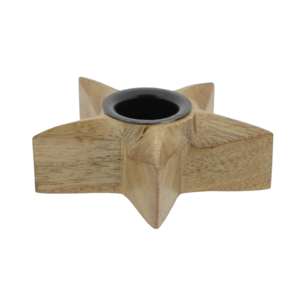 Home Society Kaarsenhouder Ster S Bruin 9.5 cm