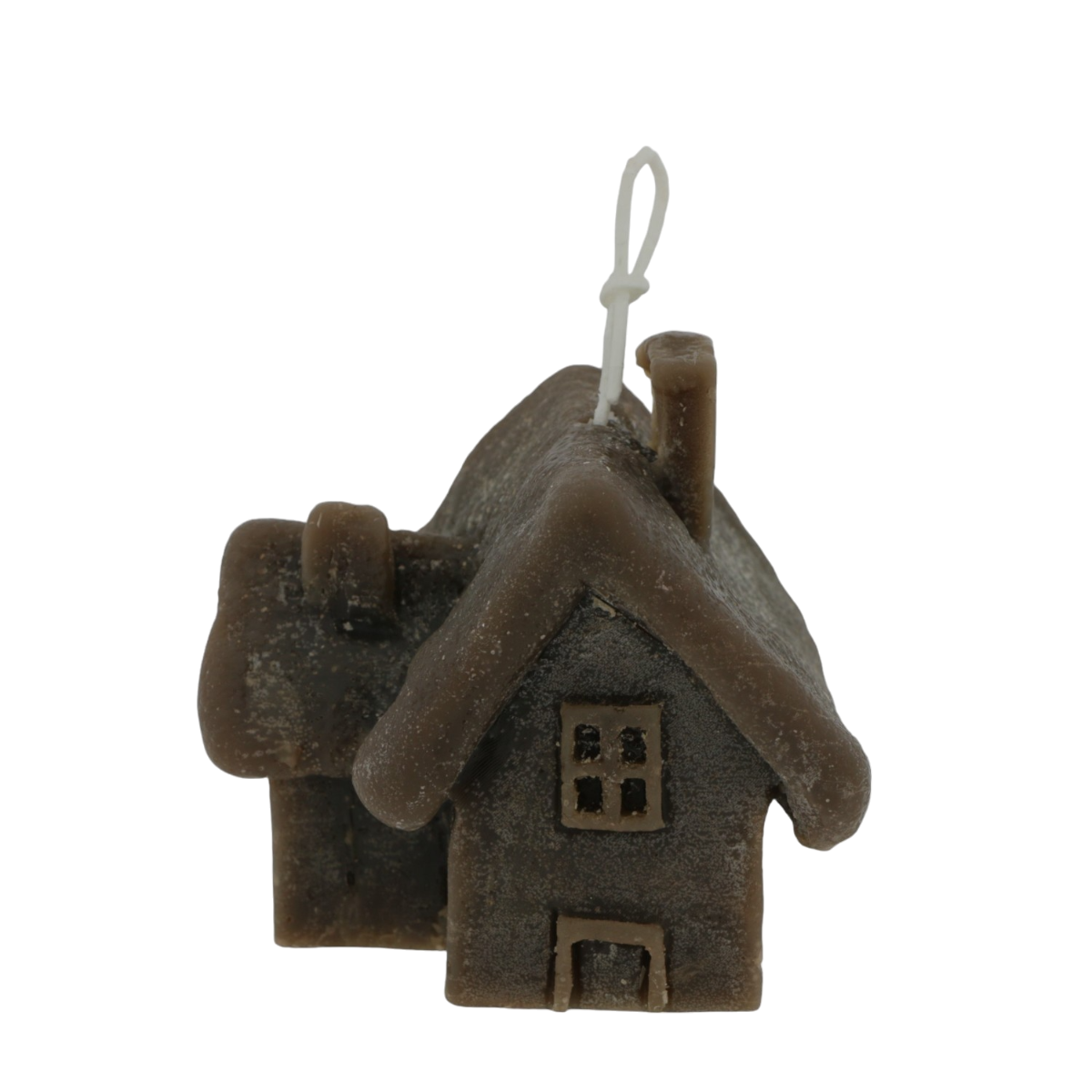 Home Society Huis Kaars L Bruin 12 cm