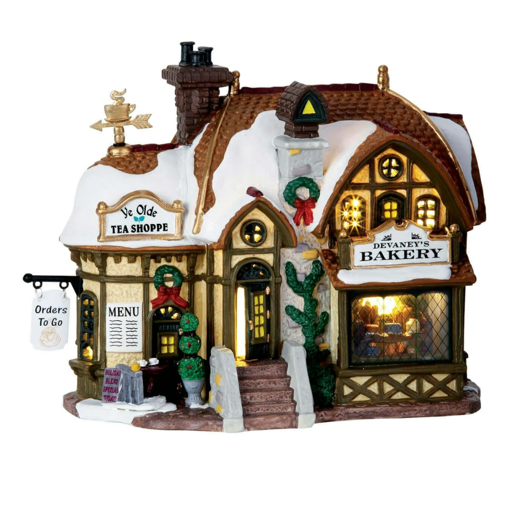 Lemax Devaney's Bakery met verlichting