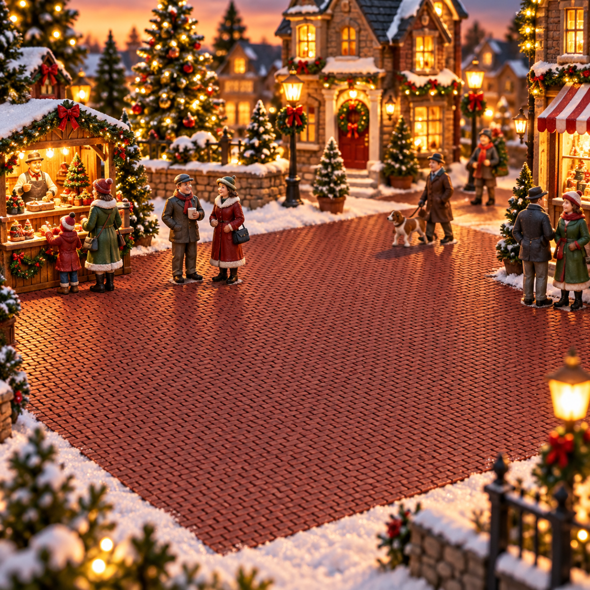 Lemax Kerstdorpondergrond Brick Mat 30.5 x 45.7 x 0.1 cm