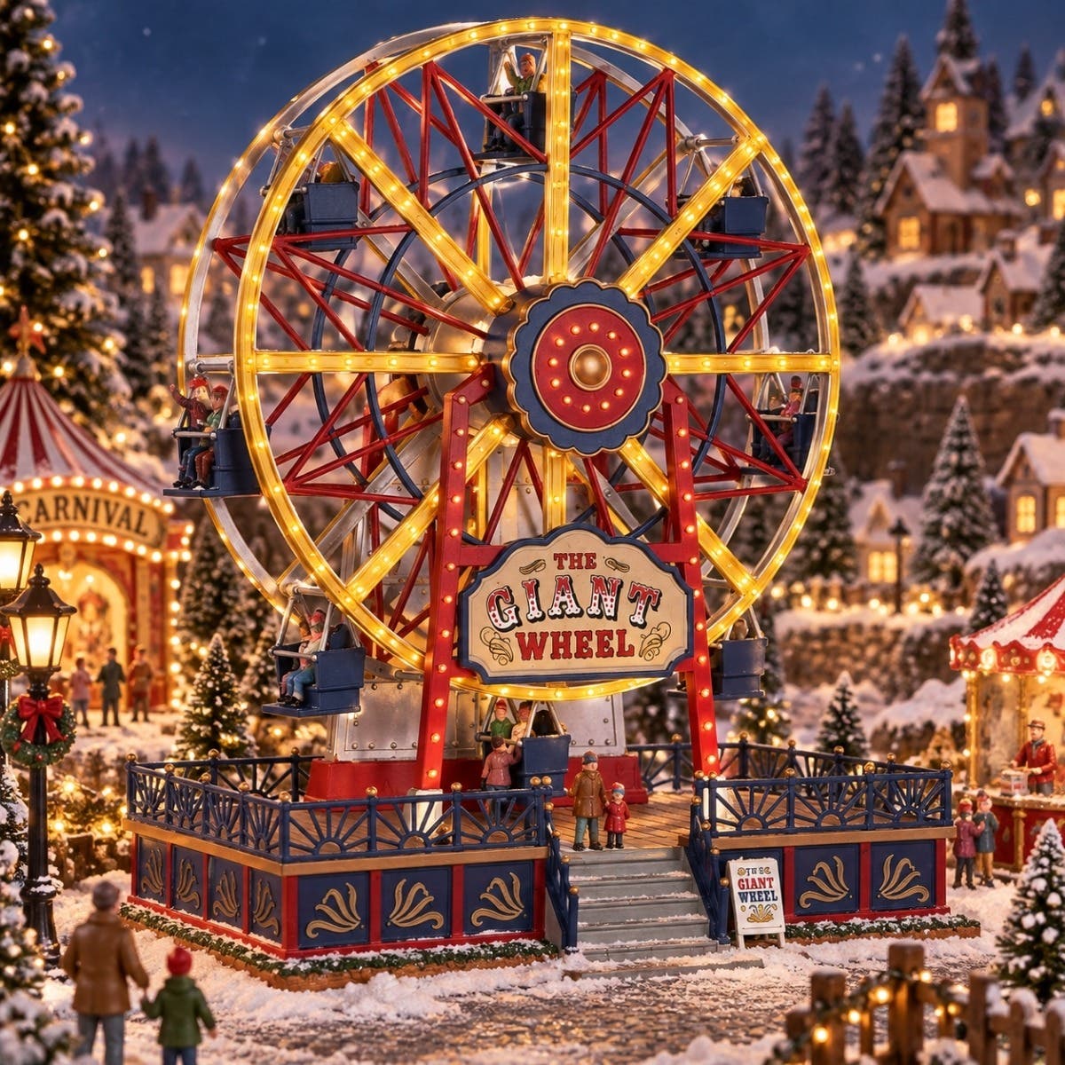 Lemax KerstdorphuisjeThe Giant Wheel met Verlichting 27.5 x 33.4 x 16.8 cm