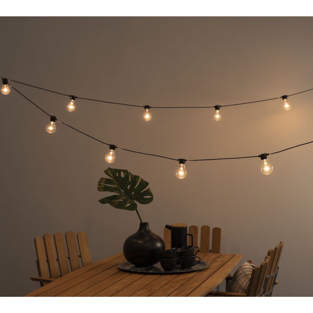 Konstsmide Partylight Lichtsnoer LED 20 lampen 9.5m +10m aanloopsnoer