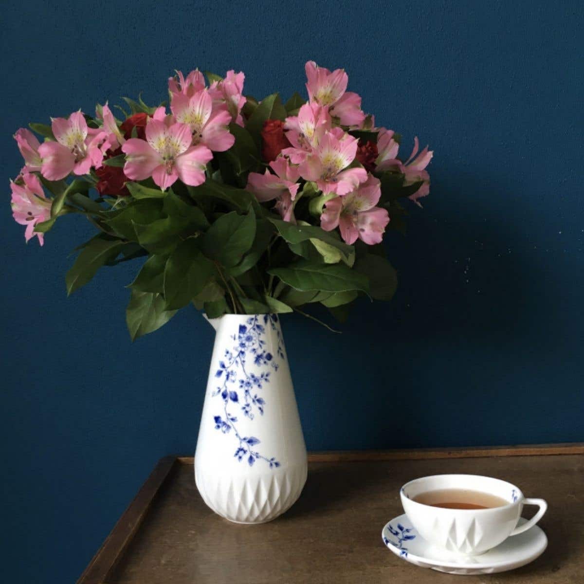 Heinen Delfts Blauw Vouw Kan