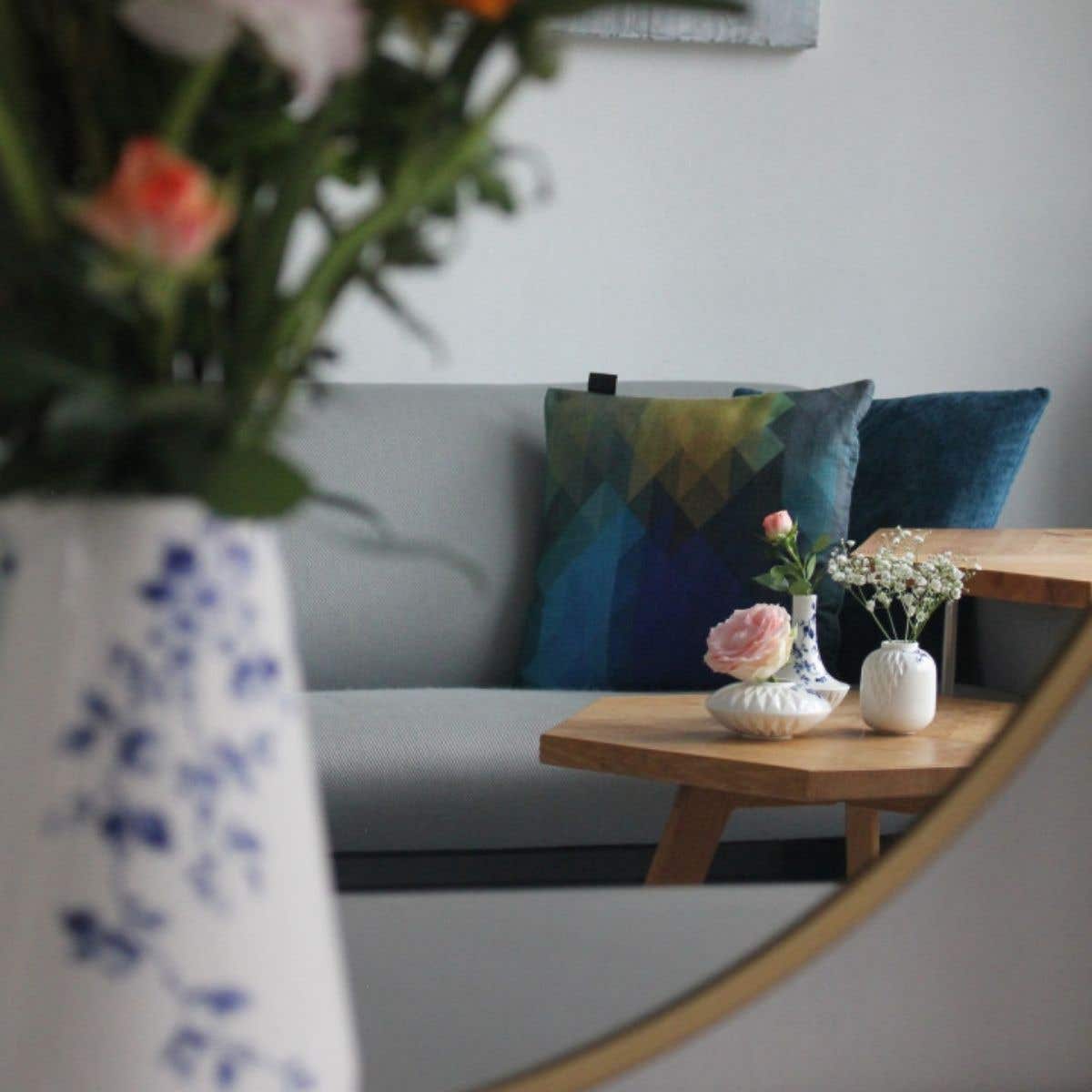 Heinen Delfts Blauw Vouw Kan