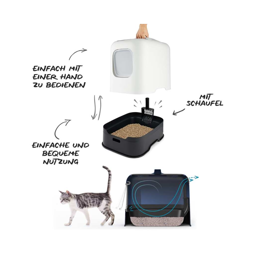 Rotho Mypet Kattentoilet Biala Zwart