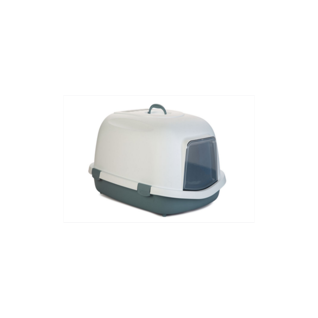 Kattenbak S Queen wit lichtblauw 55 x 71 x 46,5 cm