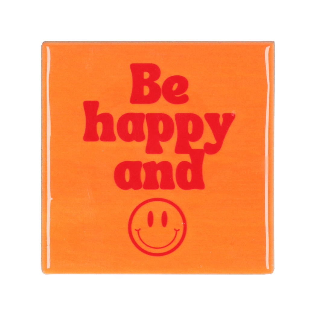 Tegel Be Happy Oranje 10 x 10 cm