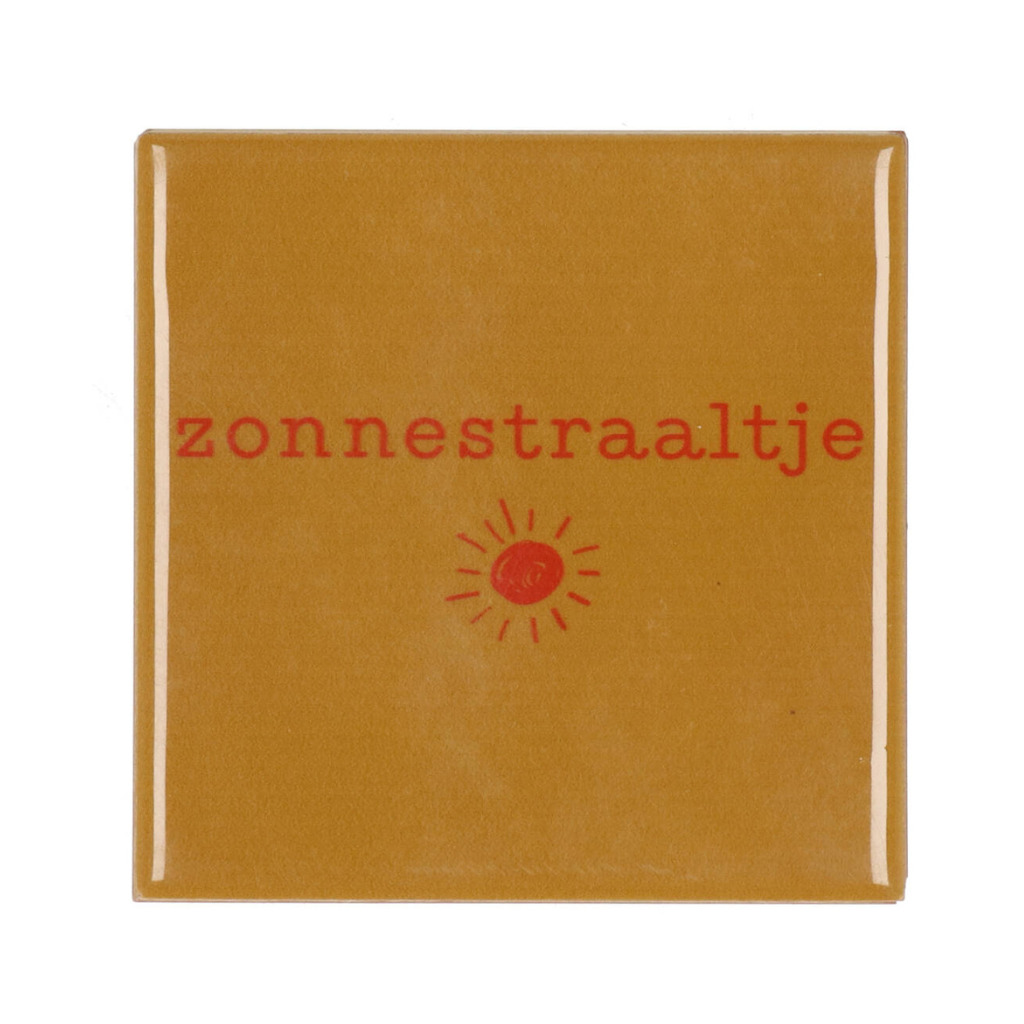 Tegel Zonnestraaltje Bruin 10 x 10 cm