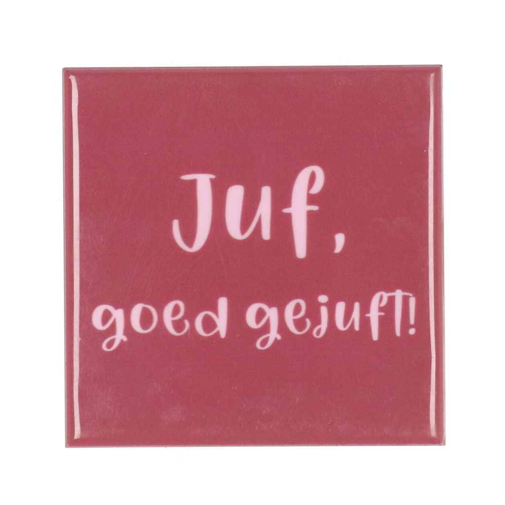 Tegel Juf Roze 10 x 10 cm