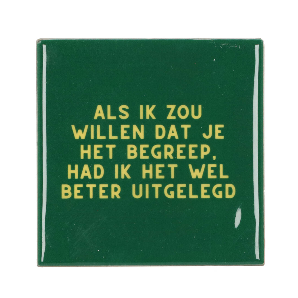 Tegel Als Ik Zou Willen Groen 10 x 10 cm
