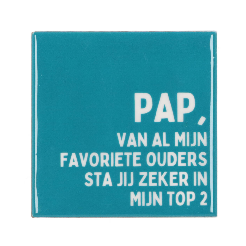Tegel Pap Van Al Mijn Blauw 10 x 10 cm