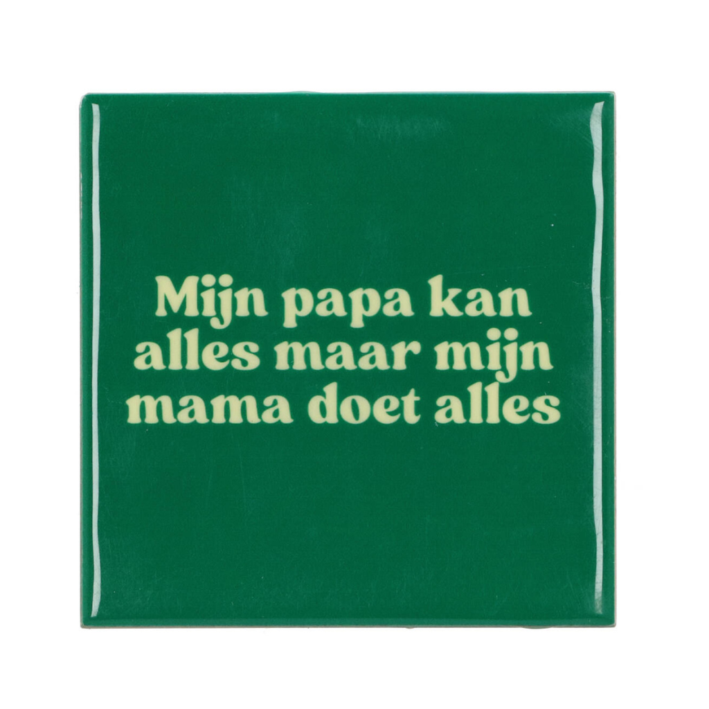 Tegel Mijn Papa Mijn Mama Grijs 10 x 10 cm