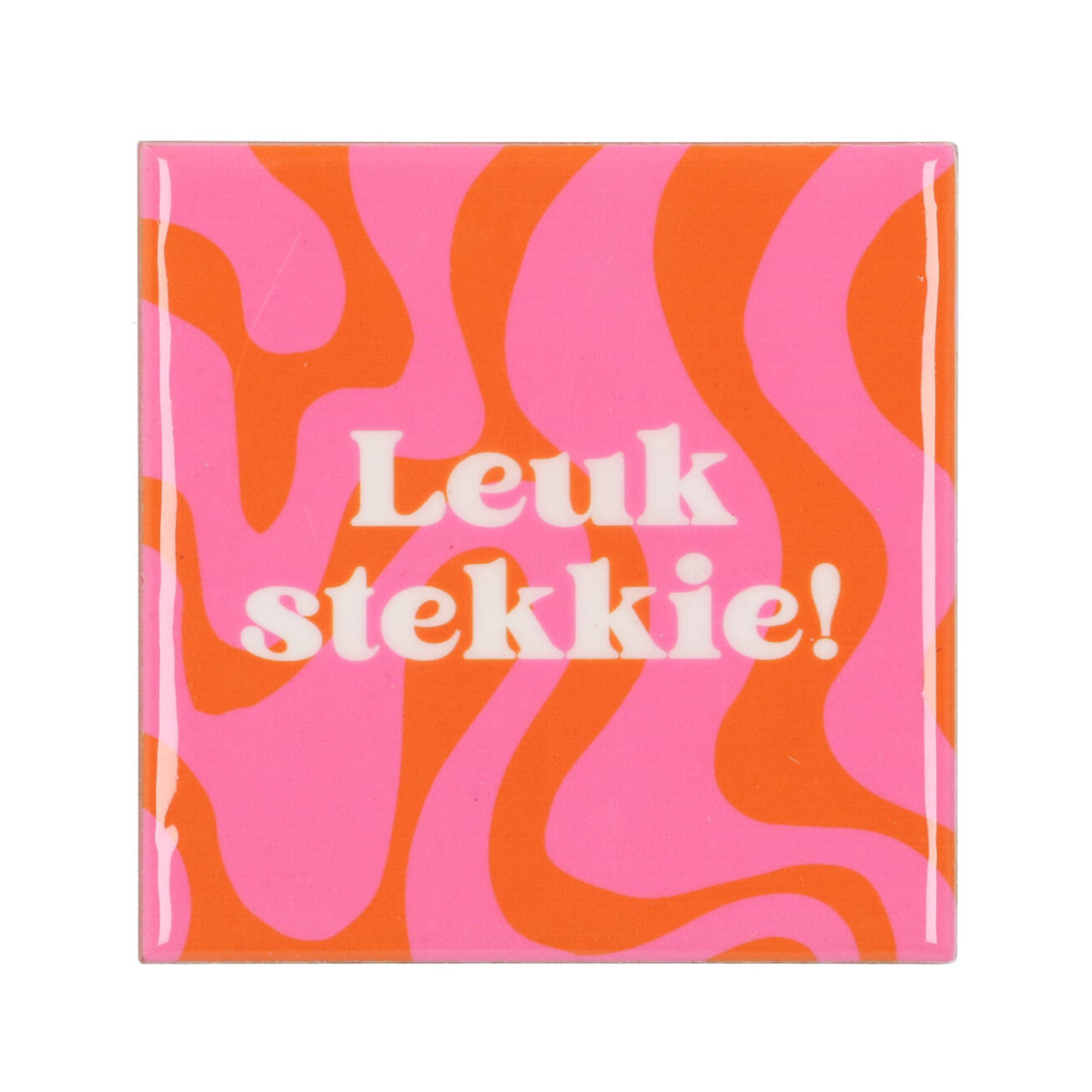 Tegel Leuk Stekkie Roze 10 x 10 cm