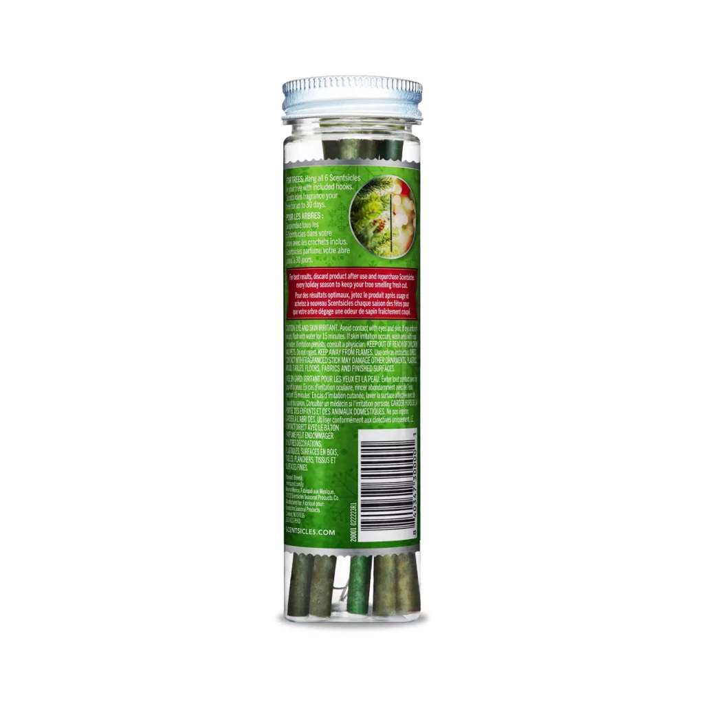 Scentsicles Geurstokjes met haakjes White Winter fir 6 stuks
