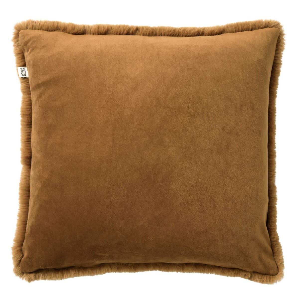 Dutch Decor Sierkussen Zaya tobacco brown 45 x 45 cm